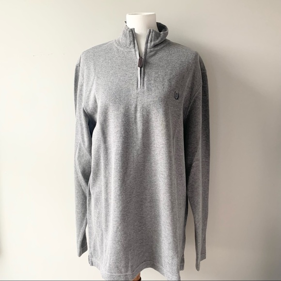 Gray Half Zip Long Sleeve Pullover Size Medium - Picture 8 of 11